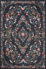 Rifle Paper Co. x Loloi Maison Collection MAO-04 Tuileries Black 18" x 18" Sample Rug