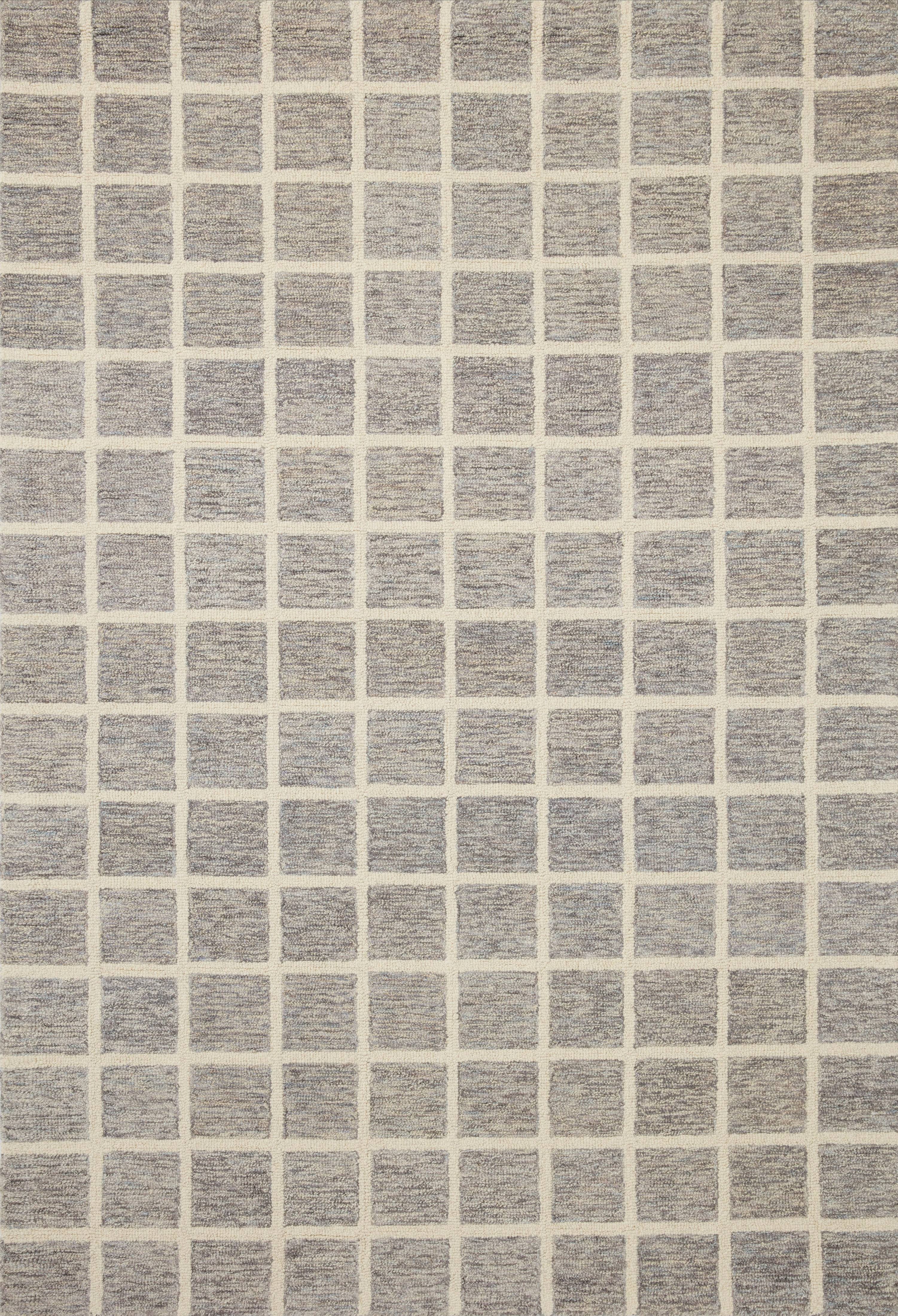 Chris Loves Julia x Loloi 5'0" 7'6" Slate/Ivory Polly POL-05 Area Rug